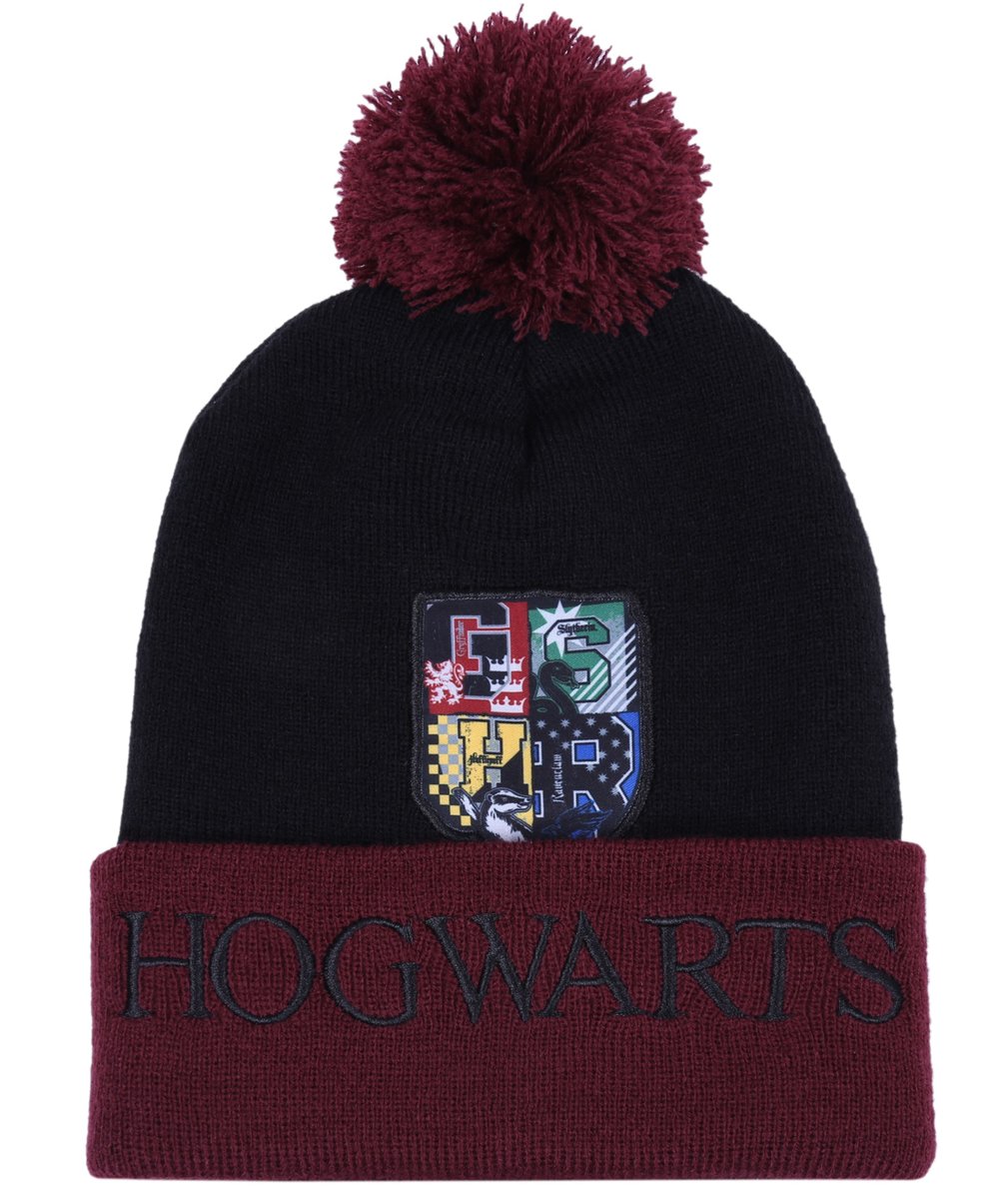 Czarno-bordowa czapka HOGWARTS Harry Potter 4-7 lat