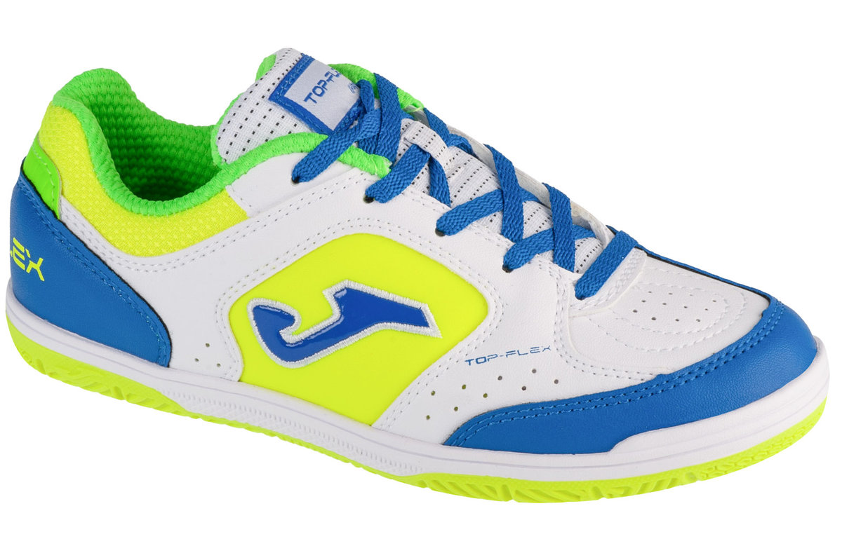 Joma Top Flex Jr 2402 IN TPJW2402IN, dla chłopca, buty halowe - halówki, Biały