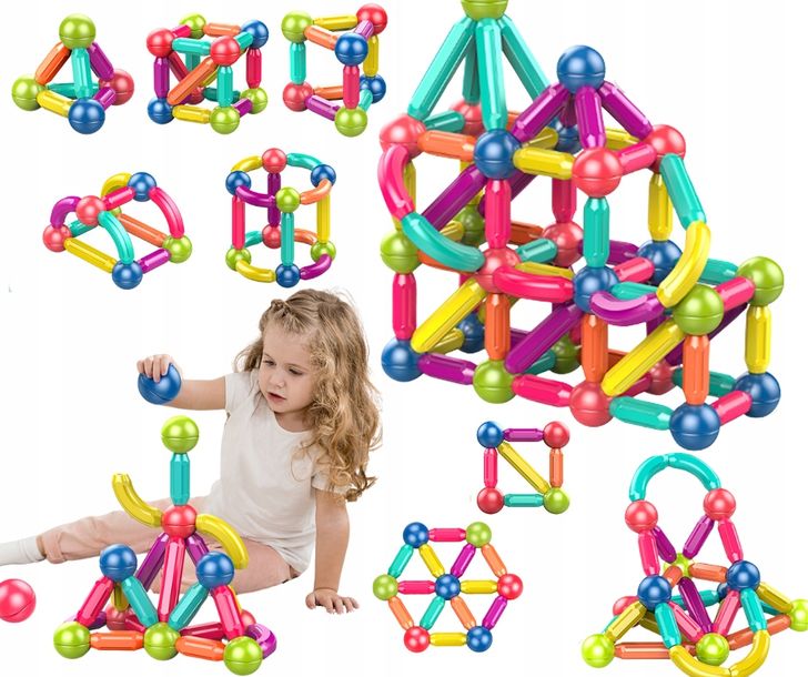 Klocki Magnetyczne 64 El