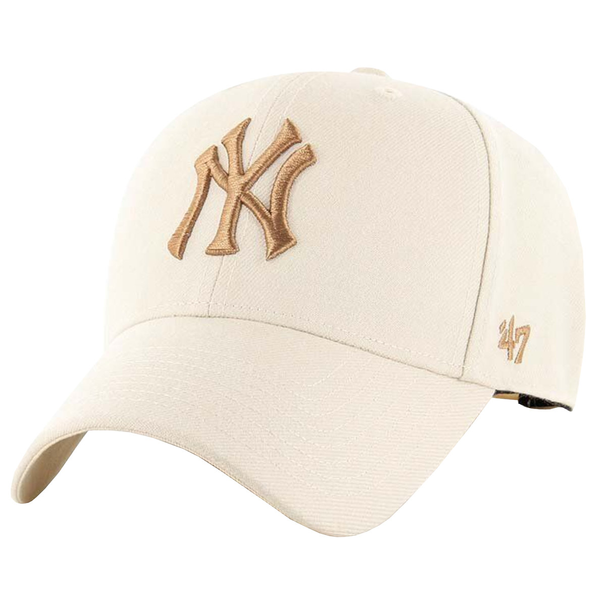 47 Brand MLB New York Yankees Cap B-MVPSP17WBP-NTU, Mężczyzna, Czapka z daszkiem, Beżowy