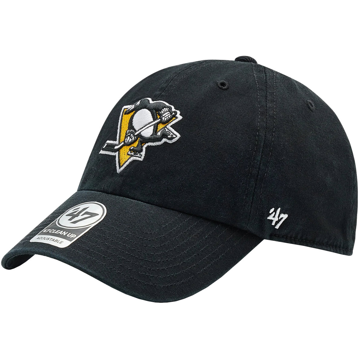 47 Brand NHL Pittsburgh Penguins Cap H-RGW15GWS-BKB, Mężczyzna, Czapka z daszkiem, Czarny