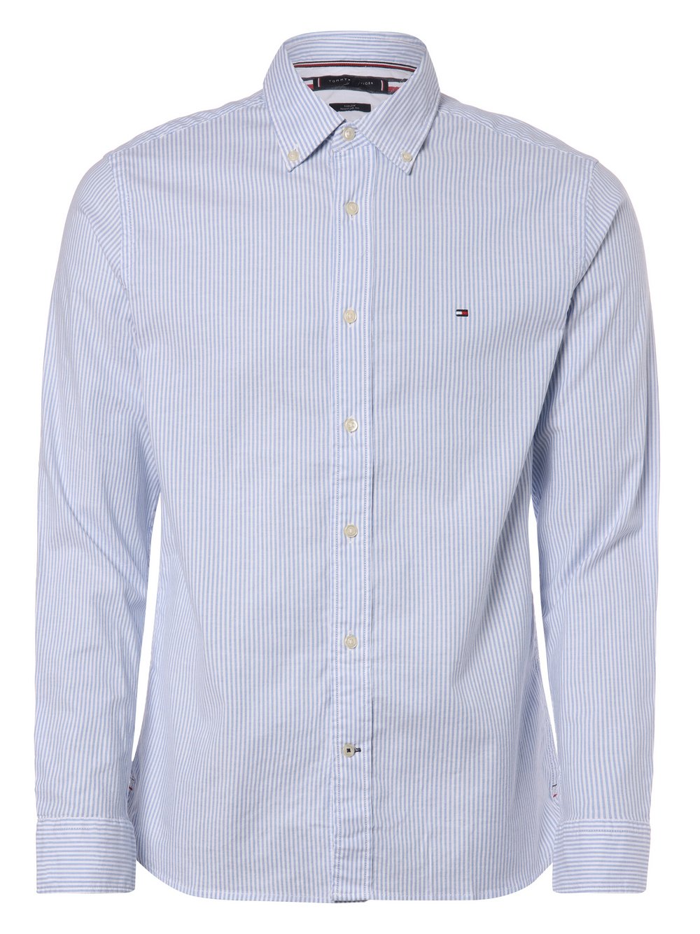 Tommy Hilfiger Koszula męska Mężczyźni Regular Fit Bawełna niebieski|biały w paski button down, XXL