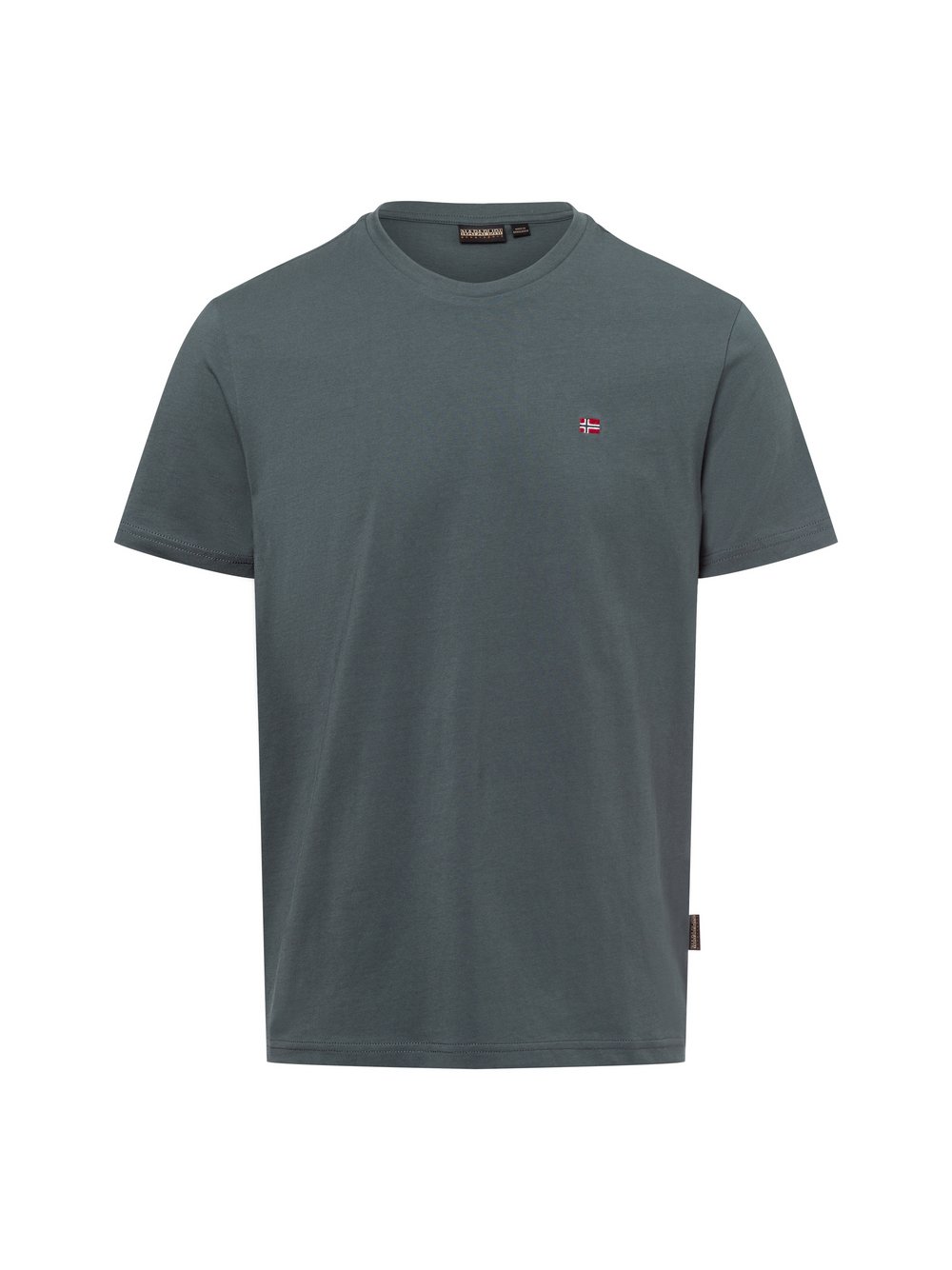 Napapijri T-shirt męski Mężczyźni Bawełna niebieski jednolity, M