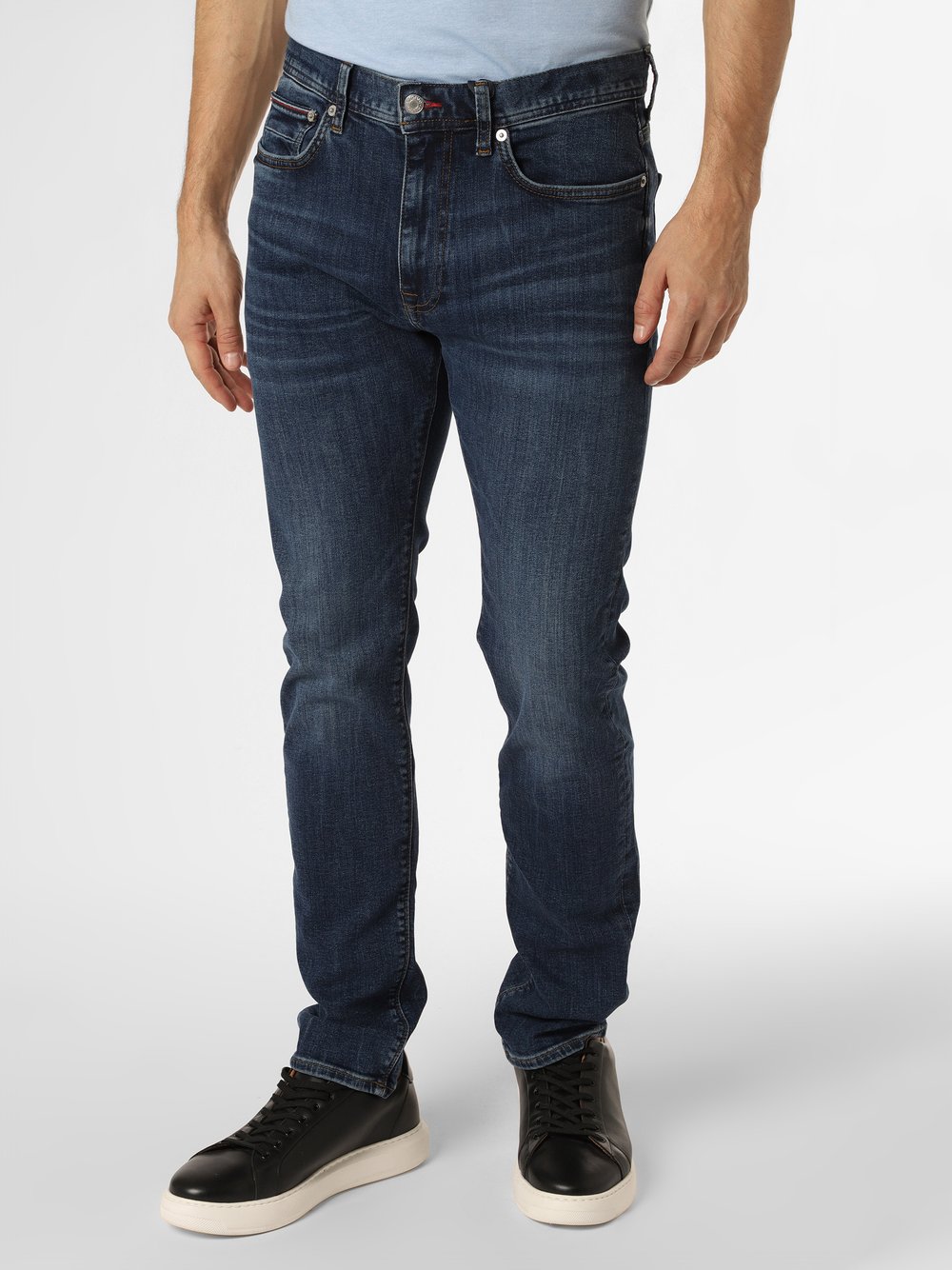 Tommy Hilfiger Jeansy Mężczyźni Bawełna niebieski jednolity, 32-32