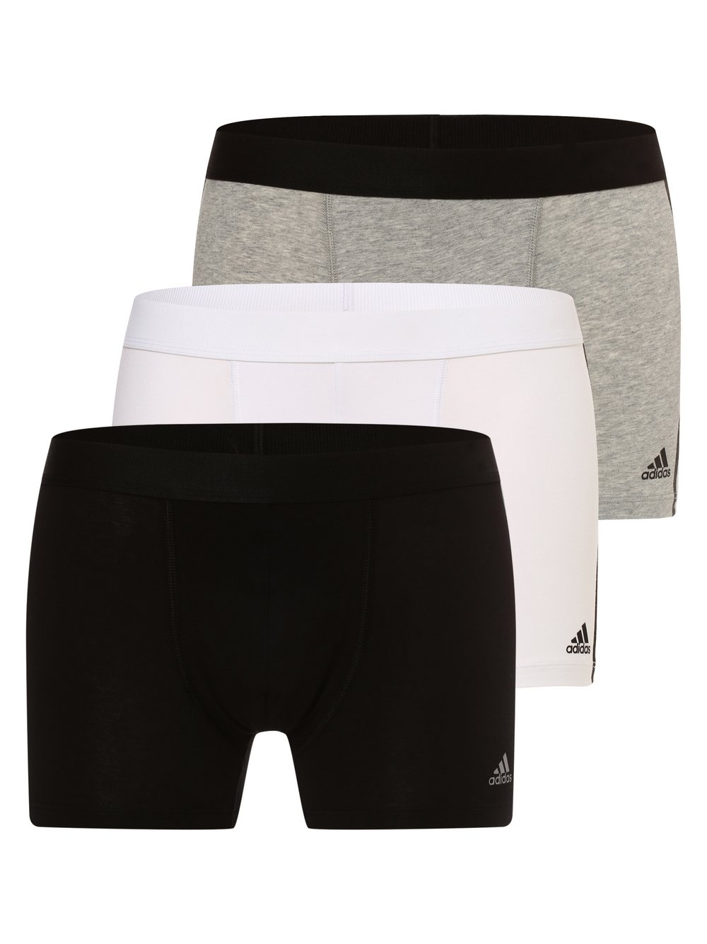 adidas Performance Obcisłe bokserki pakowane po 3 szt. Mężczyźni Dżersej szary|czarny|biały|wielokolorowy marmurkowy, XL