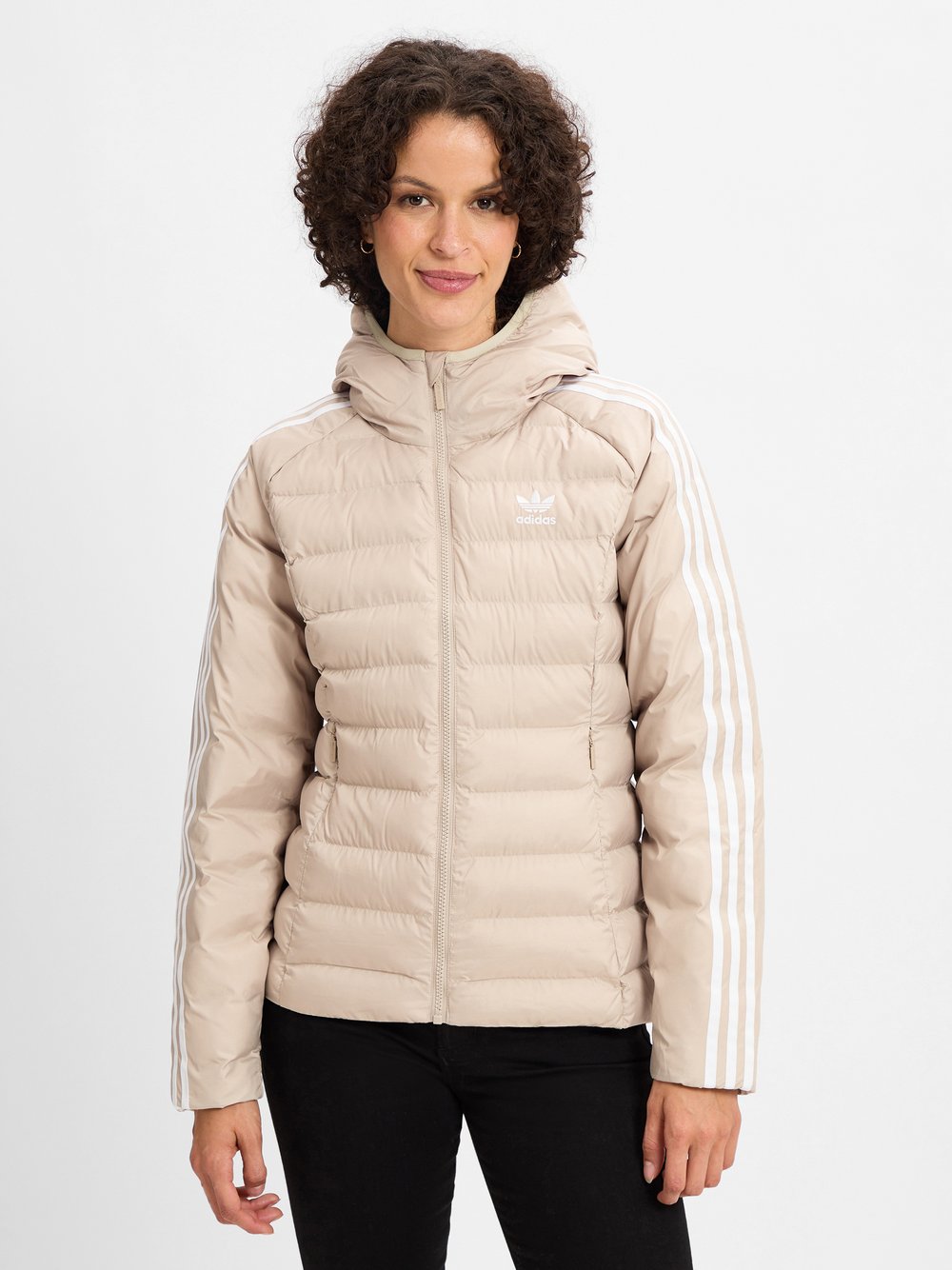adidas Originals Damska kurtka pikowana Kobiety Sztuczne włókno beżowy wzorzysty, S