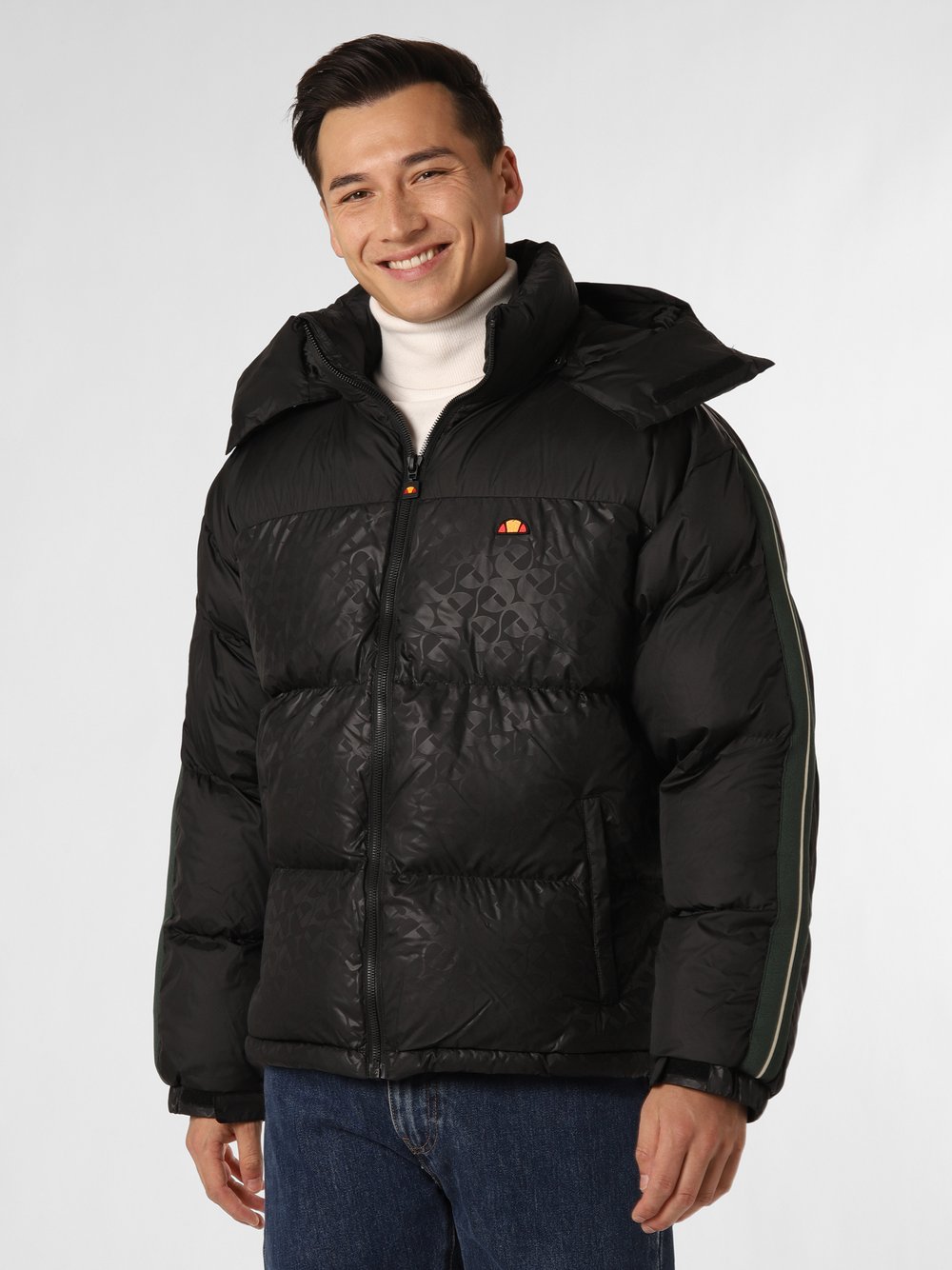 ellesse Męska kurtka pikowana Mężczyźni czarny wzorzysty, XXL