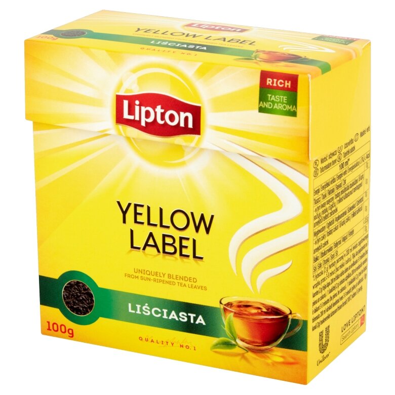 Herbata czarna liściasta Lipton Yellow Label 100g