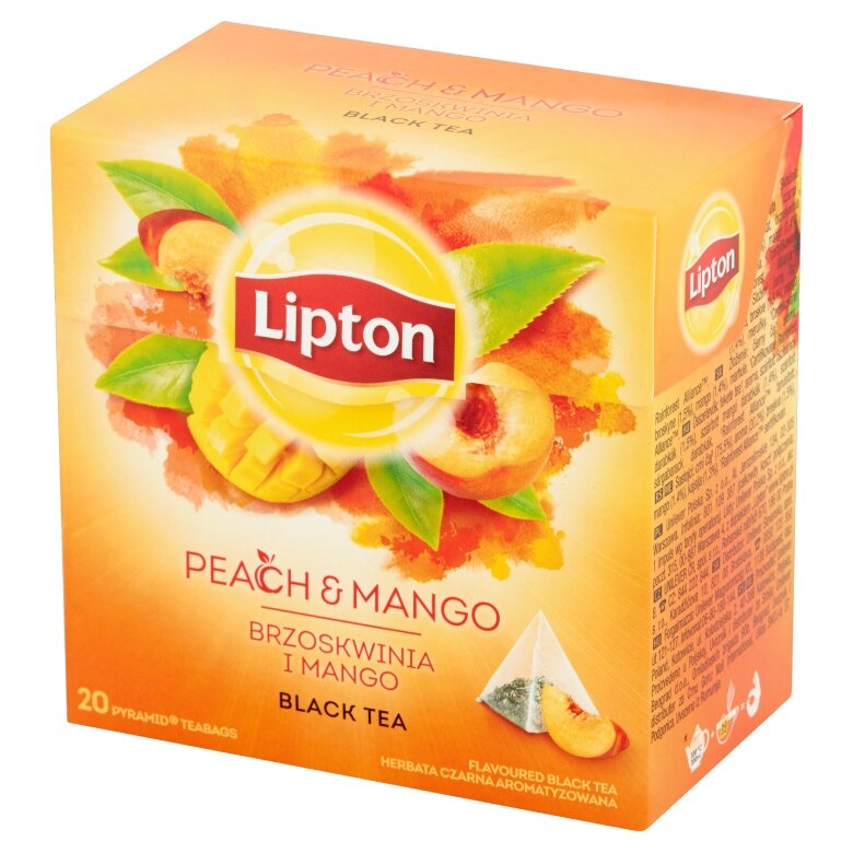 Herbata czarna aromatyzowana Lipton Brzoskwinia i Mango 20x1,8g