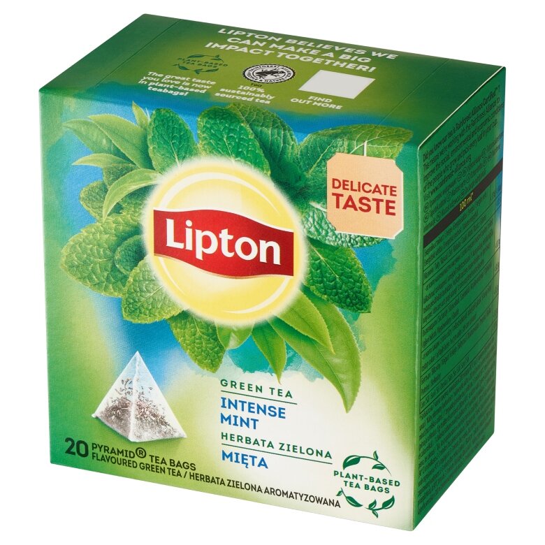Herbata zielona aromatyzowana Lipton Mięta 20x1,6g