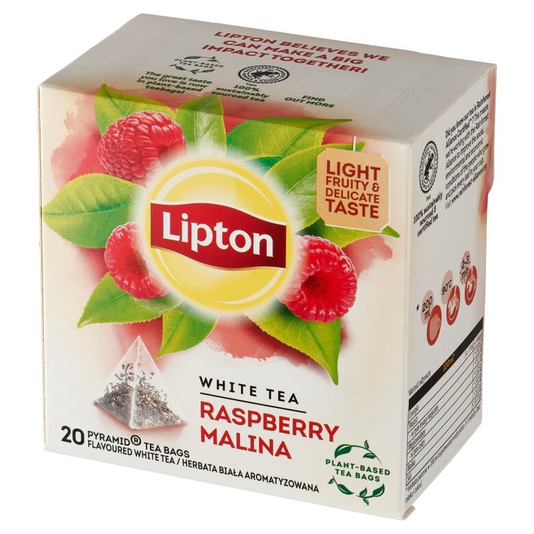 Herbata biała aromatyzowana Lipton Malina 20x1,5g