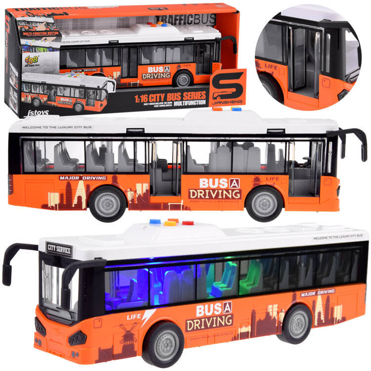 AUTOBUS DUŻY DŹWIĘKI ŚWIATŁA OTWIERANE DRZWI