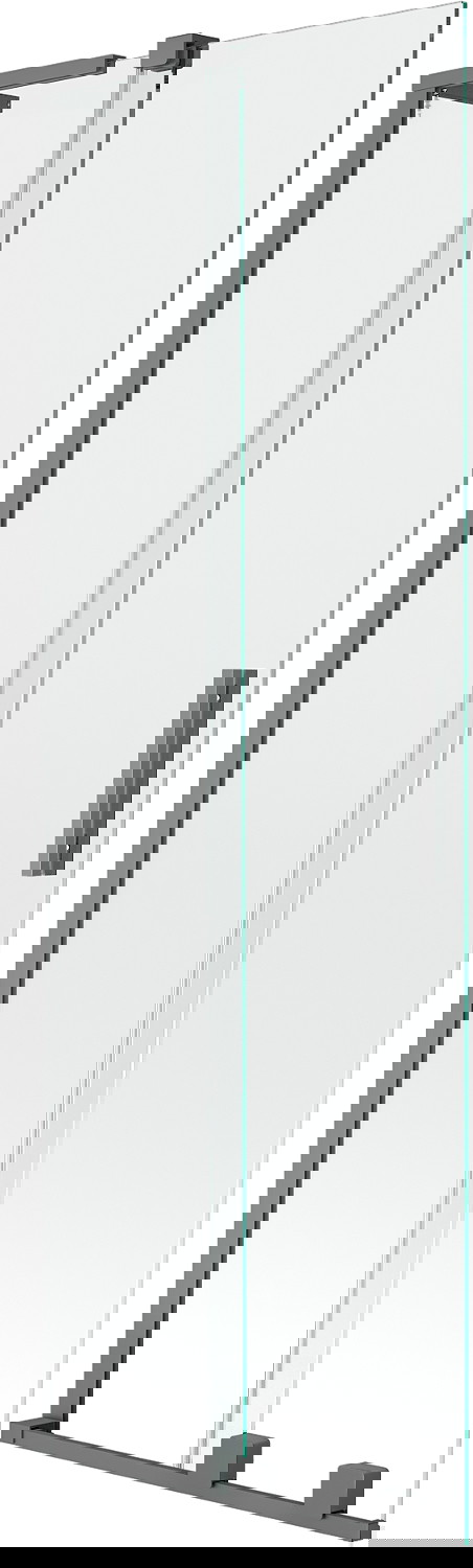 Mexen Velar L parawan nawannowy 2-skrzydłowy rozsuwany 75 x 150 cm, transparent, gun metal - 896-075-003-01-95