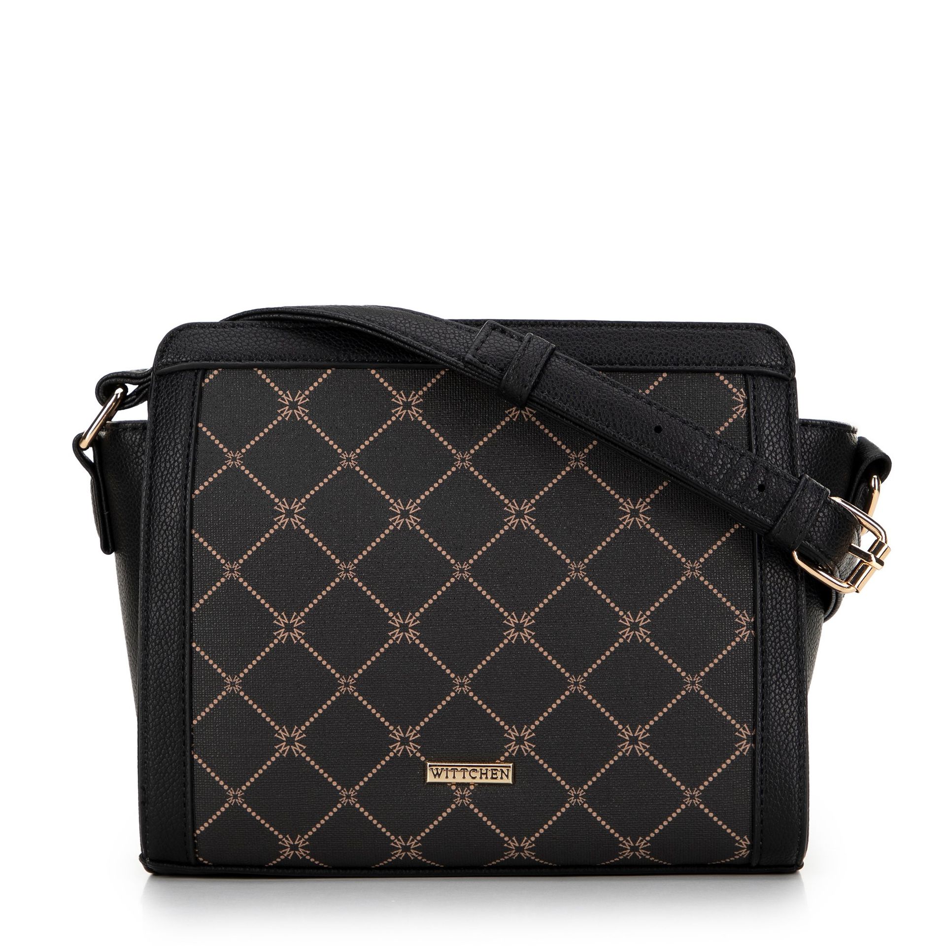 Damska crossbody w monogram czarna