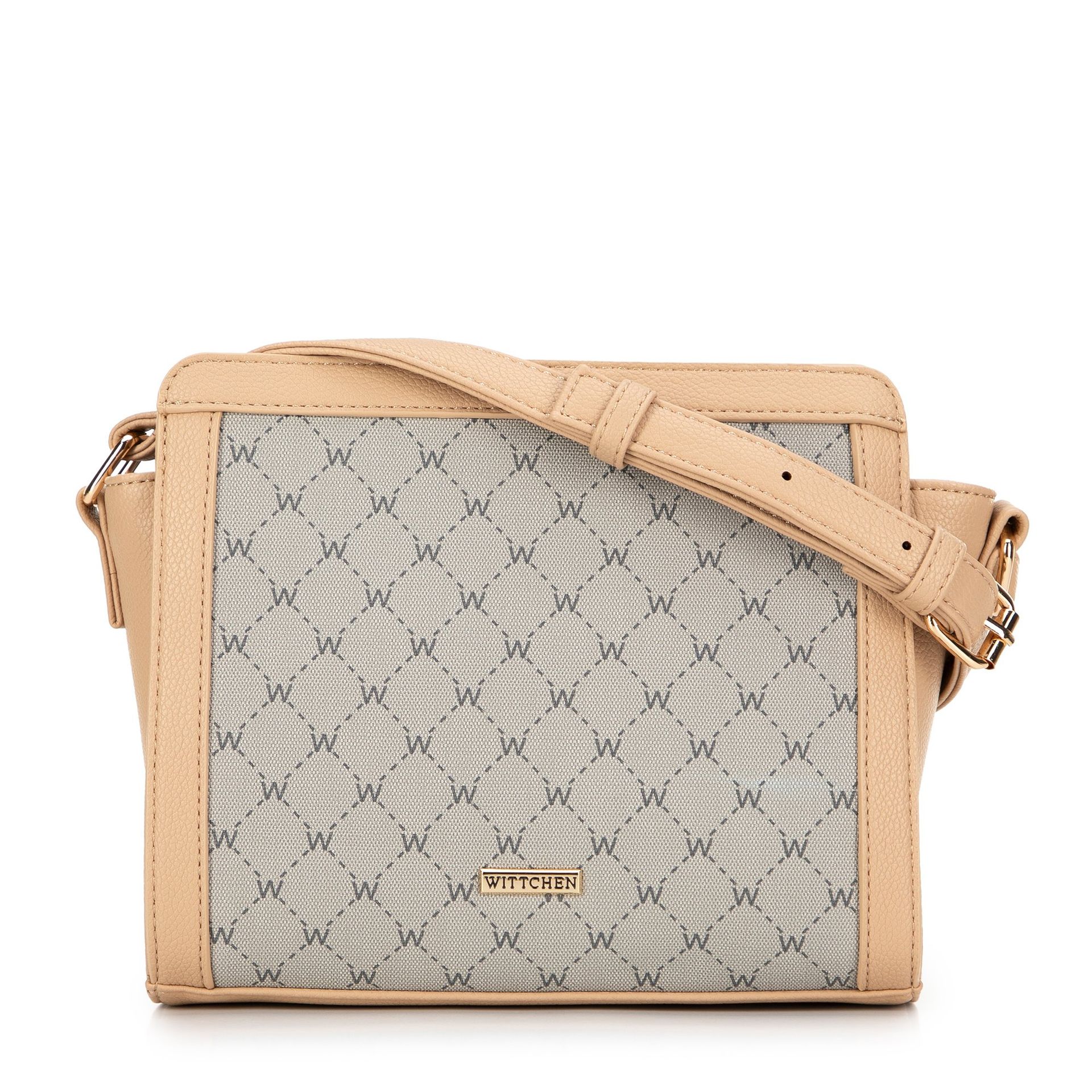 Damska crossbody w monogram beżowa