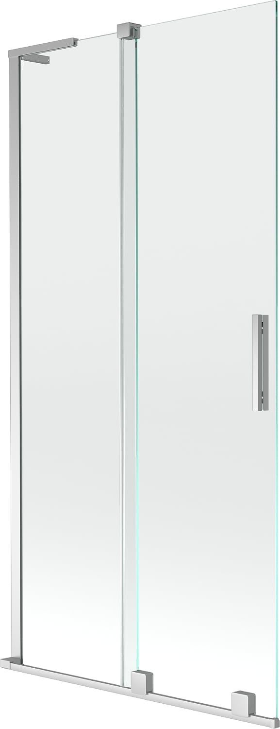 Mexen Velar L parawan nawannowy 2-skrzydłowy rozsuwany 95 x 150 cm, transparent, chrom - 896-095-003-01-01