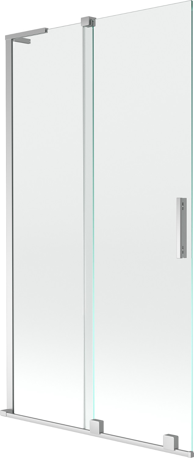 Mexen Velar L parawan nawannowy 2-skrzydłowy rozsuwany 100 x 150 cm, transparent, chrom - 896-100-003-01-01