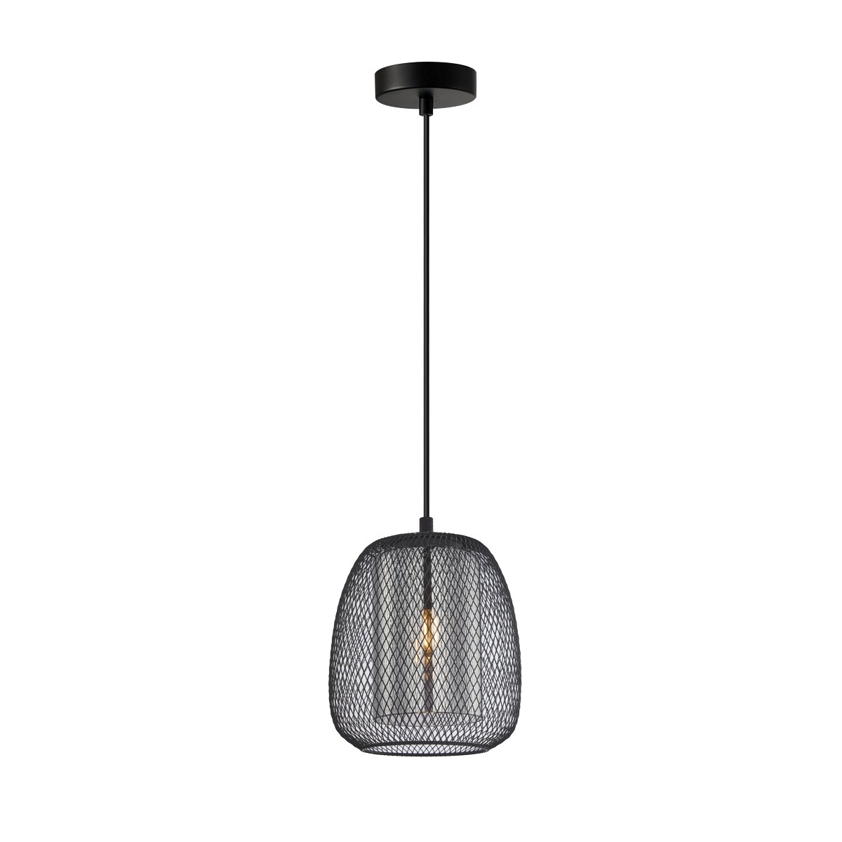 Unikalna, czarna lampa wisząca PND-28612-BK-SG z serii AMIRIA 