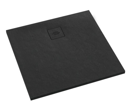 SCHEDPOL SCHEDLINE COLLECTION Brodzik kwadratowy PROTOS BLACK STONE 100x100x3,5 z systemem STABILSOUND PLUS 3SP.P2K-100100/C/ST-M1/C/ST