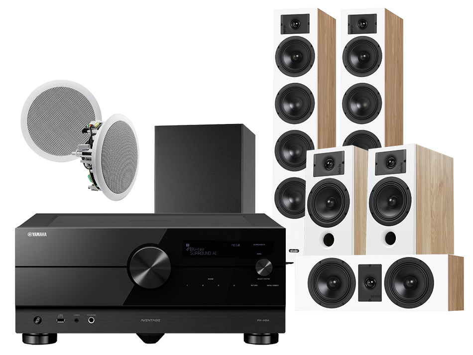 Yamaha RX-A8A (czarny) + Diva 6 + 3 + 7 (dąb) + RD 280 + Basso 880