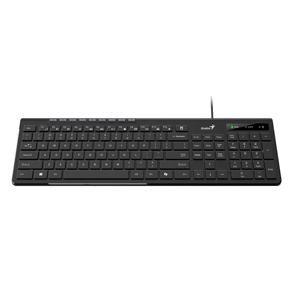Genius Slimstar 230 II COPILOT, klawiatura CZ/SK, multimedialny, slim rodzaj przewodowa (USB), czarna  31310048407