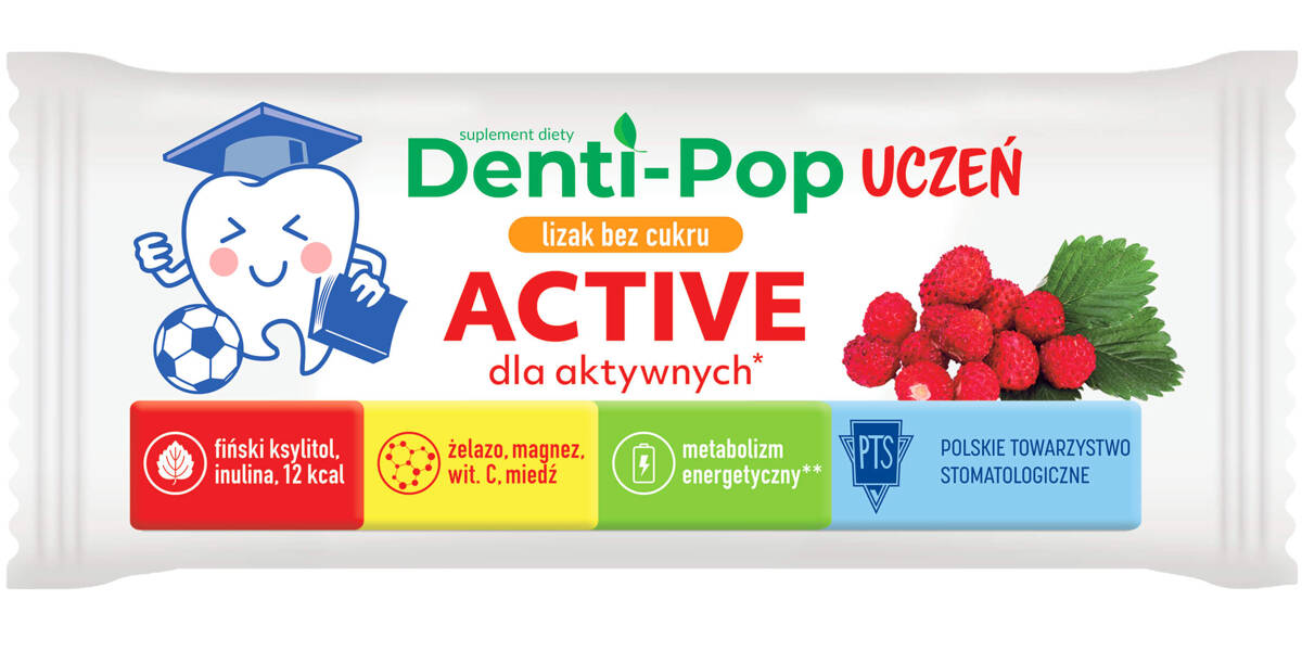 Denti – Pop UCZEŃ Lizak bez cukru ACTIVE