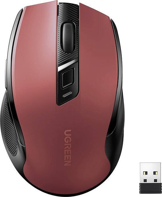 Mysz bezprzewodowa UGREEN (MU006) 2.4 GHz - czerwona (15065)