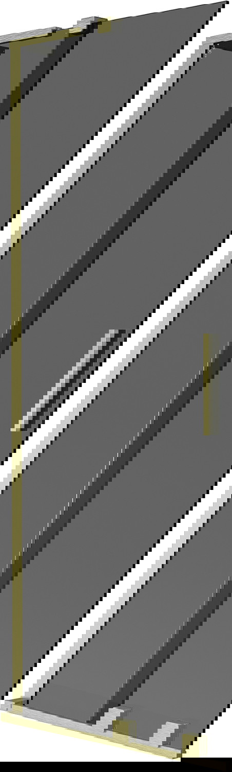 Mexen Velar L parawan nawannowy 2-skrzydłowy rozsuwany 70 x 150 cm, grafit, złoty szczotkowany - 896-070-003-41-55