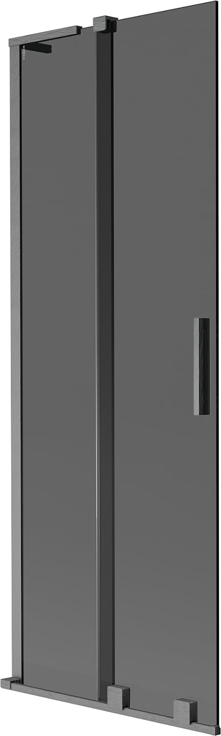 Mexen Velar L parawan nawannowy 2-skrzydłowy rozsuwany 70 x 150 cm, grafit, gun gray szczotkowany - 896-070-003-41-66