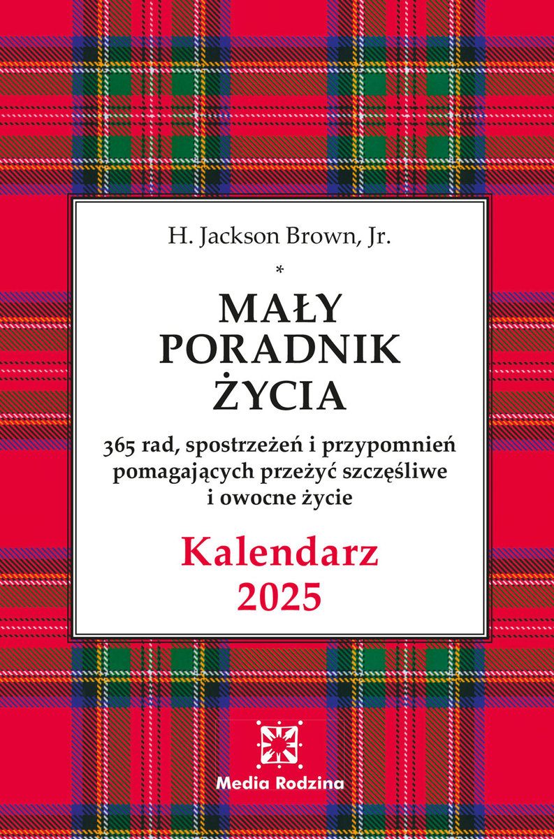 Kalendarz biurkowy 2025 dzienny Media Rodzina Mały Poradnik Życia czerwony