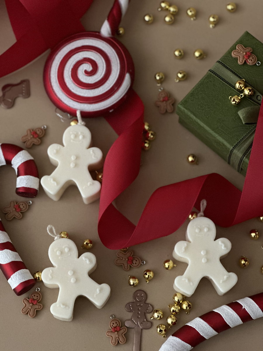 Świeca Sojowa Ozdobna Piernikowy Ludzik / Gingerbread Man