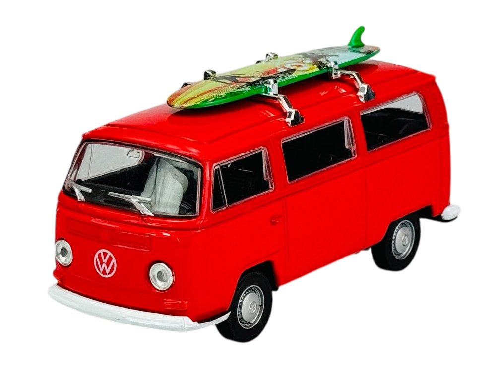 WELLY 1972 VW VOLKSWAGEN BUS T2 Z DESKĄ CZERWONY 1:34 42347