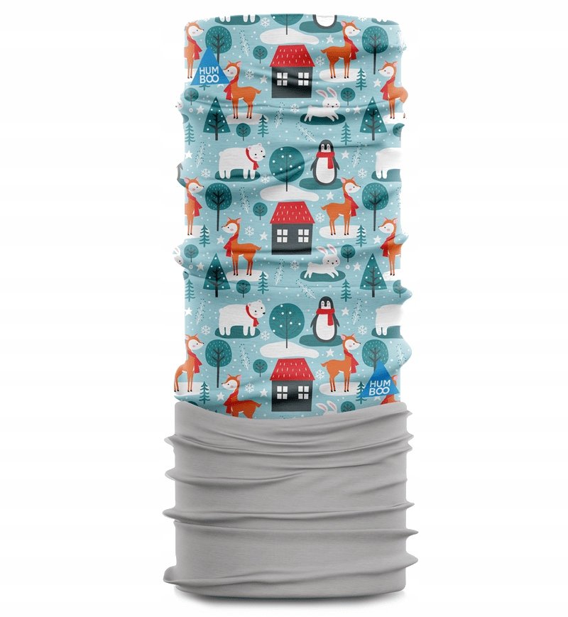 KOMIN DZIECIĘCY OCIEPLANY POLAR SZAL CHUSTA SNOW