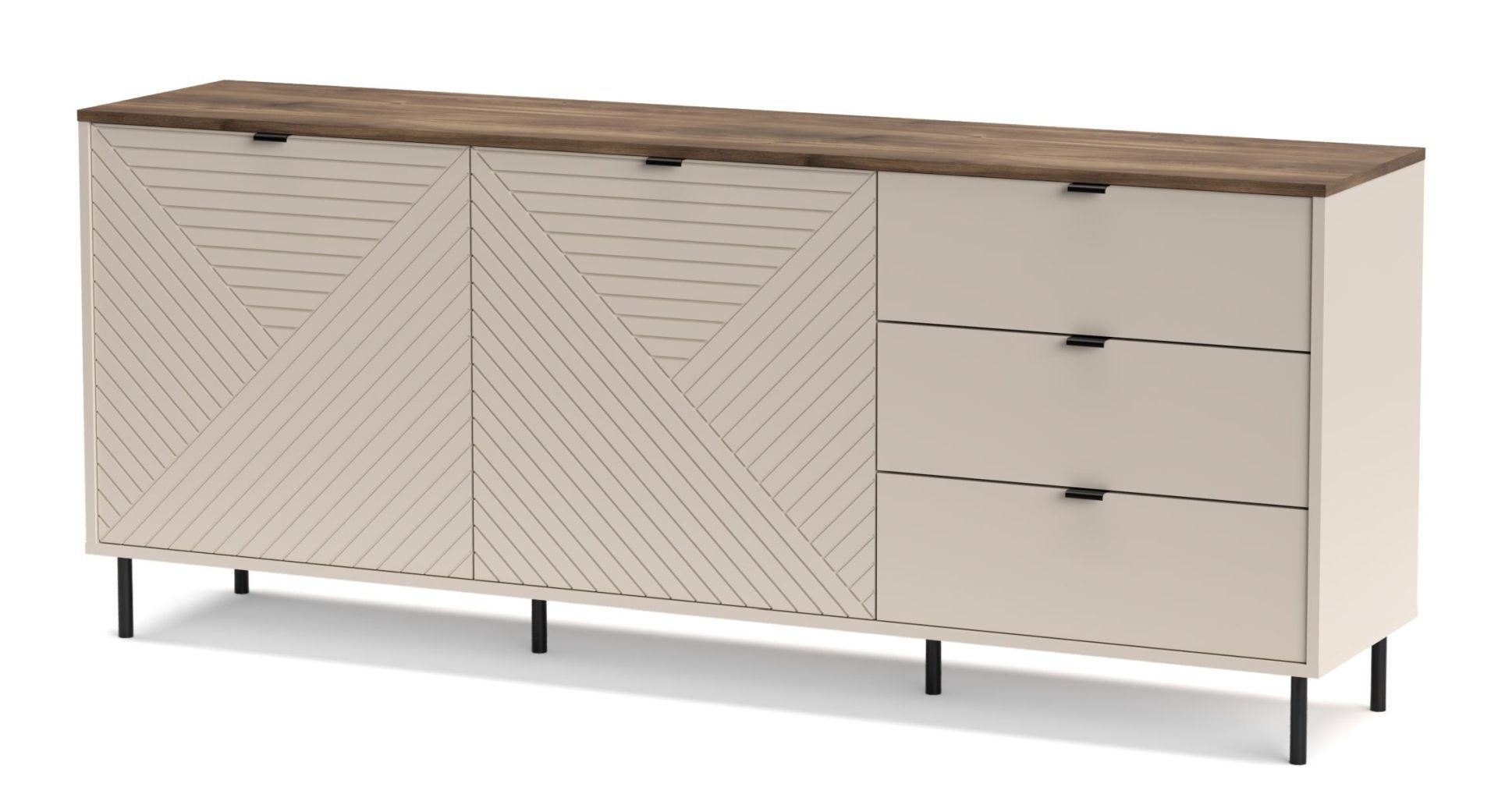 Komoda Evo 2D3S Kaszmir / Dąb Castello