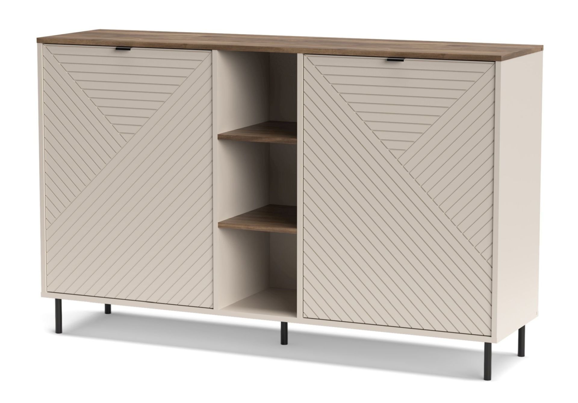 Komoda Evo 2D Kaszmir / Dąb Castello Z Półkami