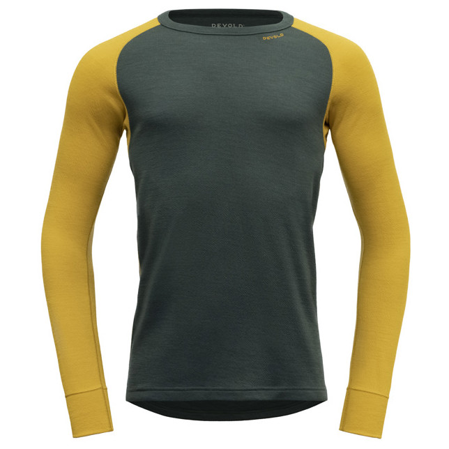 Koszulka męska Devold Expedition Man Shirt Rozmiar: XL / Kolor: żółty/zielony