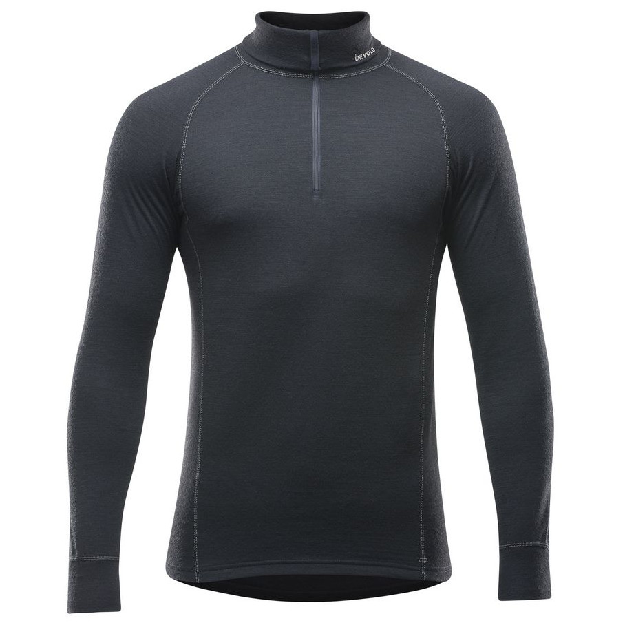Golf męski Devold Duo Active Man Zip Neck Rozmiar: M / Kolor: czarny