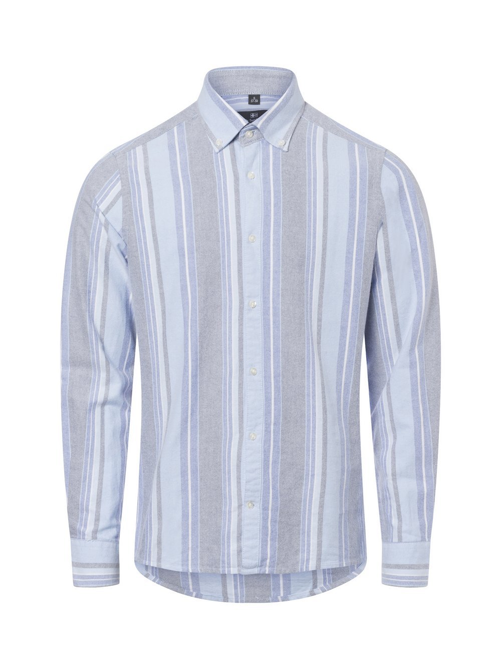 Nils Sundström Koszula męska Mężczyźni Slim Fit Bawełna niebieski w paski, S