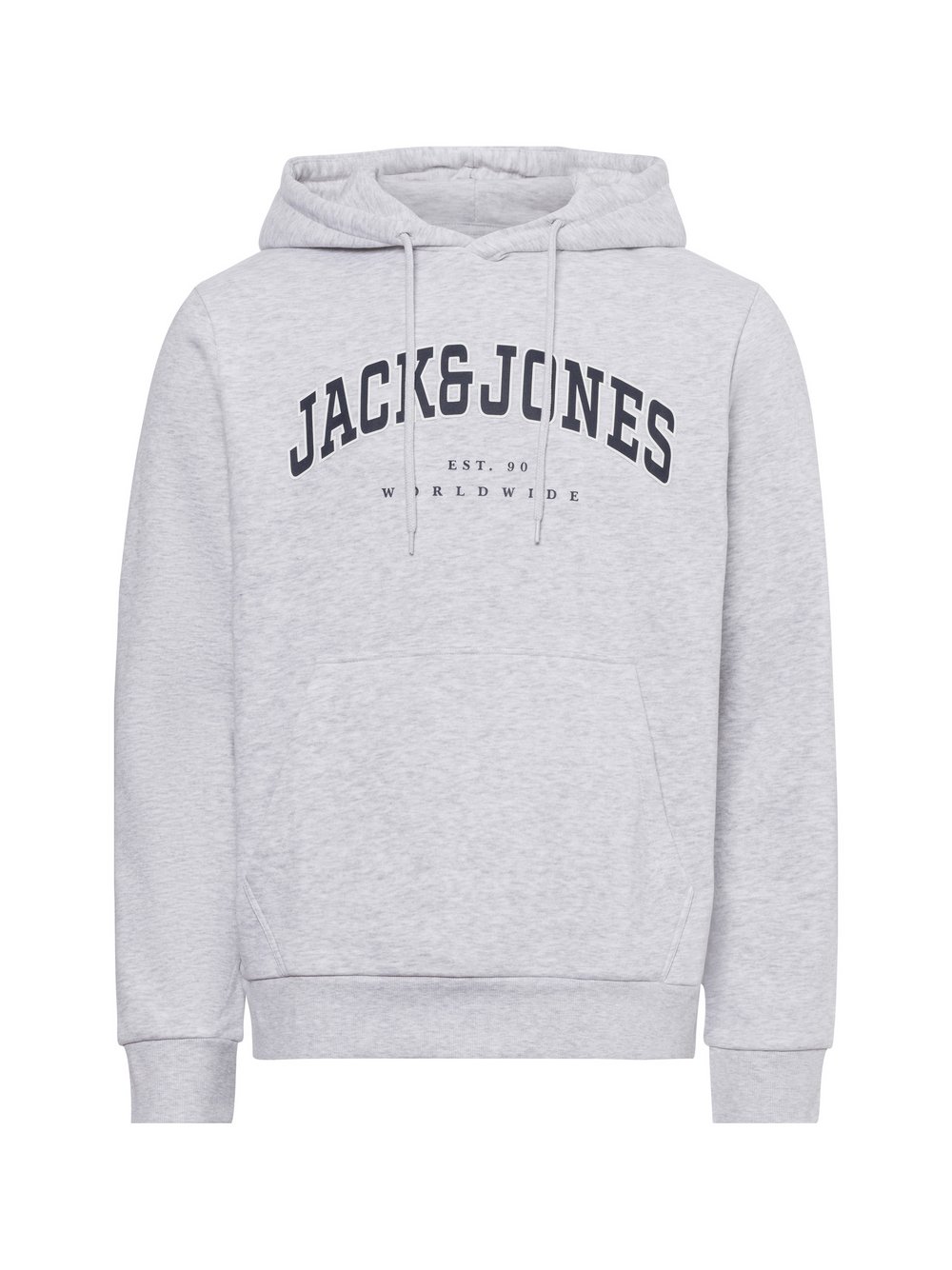 Jack & Jones Męski sweter z kapturem - JJEcaleb Mężczyźni szary marmurkowy, S