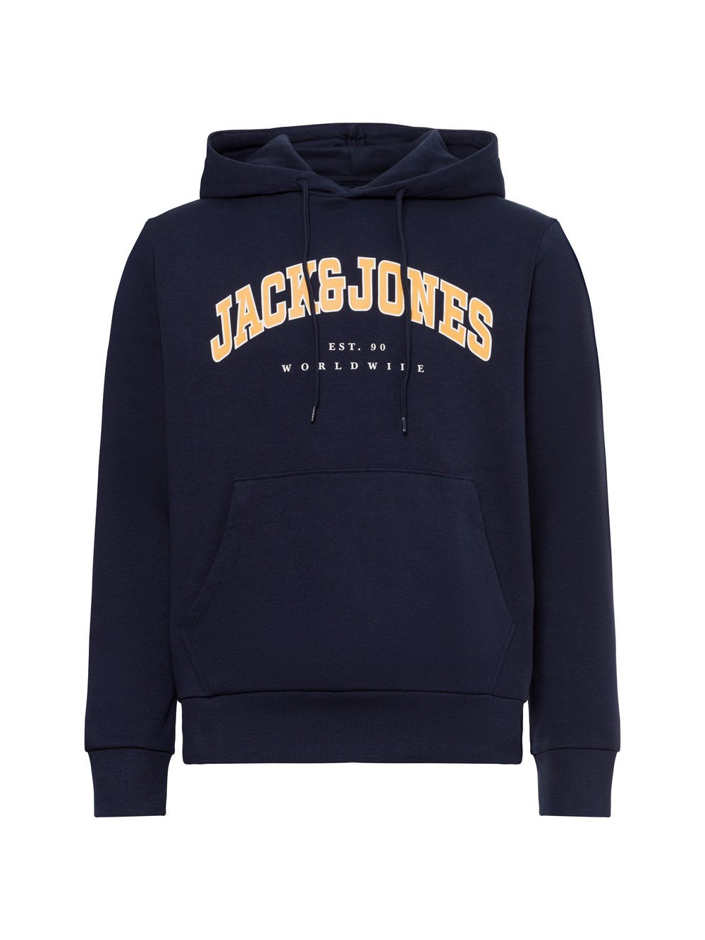 Jack & Jones Męski sweter z kapturem - JJEcaleb Mężczyźni niebieski jednolity, S