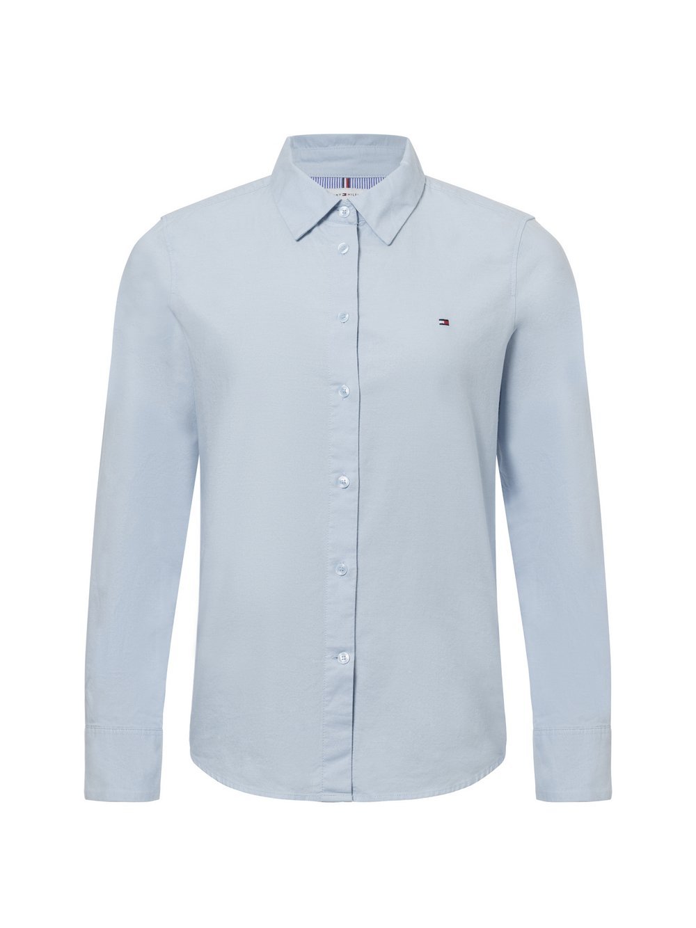 Tommy Hilfiger Damska bluzka koszulowa Kobiety Bawełna niebieski jednolity, 34