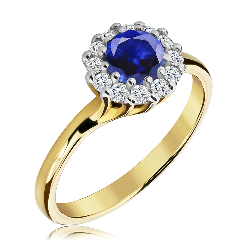 Pierścionek zaręczynowy z szafirem 0.76 ct - WK-3-SZ