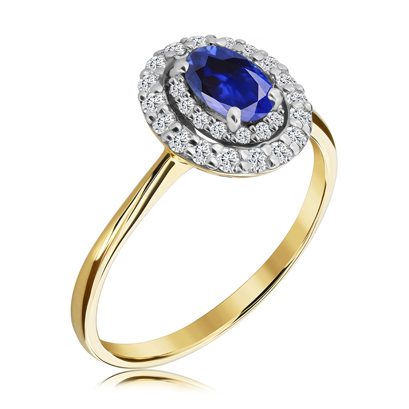 Pierścionek zaręczynowy z szafirem 0.79 ct - WK-4-SZ