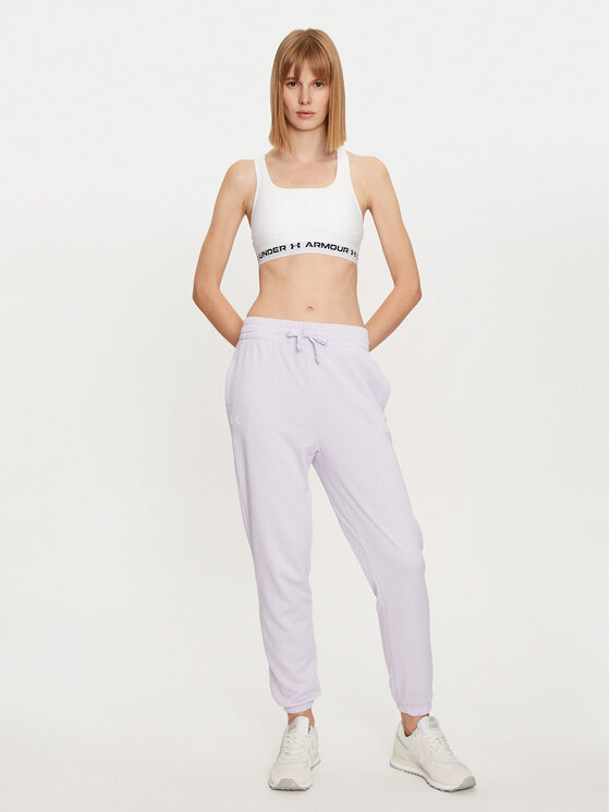 Under Armour Biustonosz sportowy Crossback Mid Bra 1361034 Biały