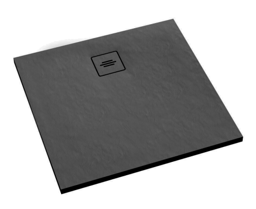 SCHEDPOL SCHEDLINE COLLECTION Brodzik kwadratowy PROTOS GREY STONE 100x100x3,5 z systemem STABILSOUND PLUS 3SP.P2K-100100/S/ST-M1/S/ST