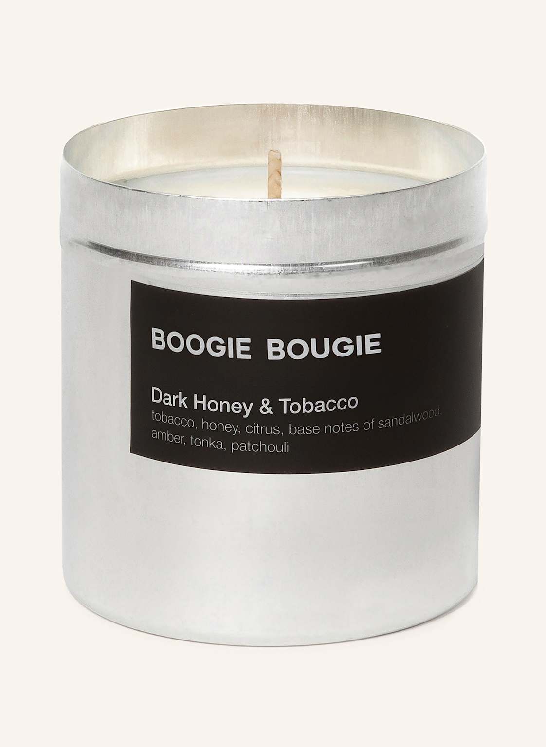Boogie Bougie Świeca Zapachowa Dark Honey & Tobacco silber