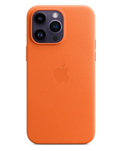 Etui do iPhone 14 Pro Max Apple Leather MagSafe - pomarańczowe