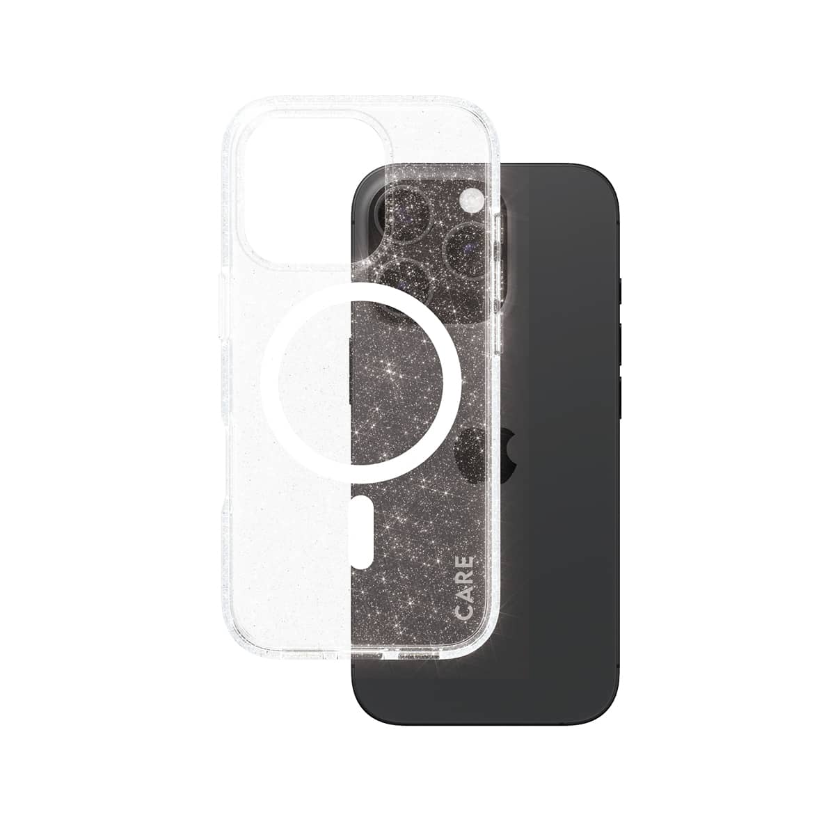 CARE by PanzerGlass Flagship Etui do iPhone 16 Pro z białym MagSafe - Przezroczysty / Star Lit