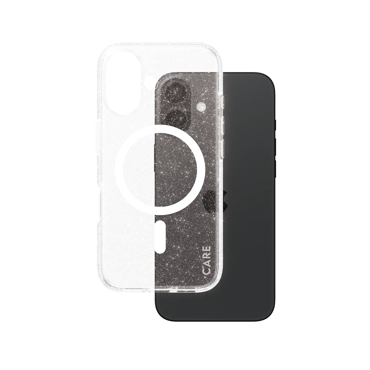 CARE by PanzerGlass Flagship Etui do iPhone 16 z białym MagSafe - Przezroczysty / Star Lit