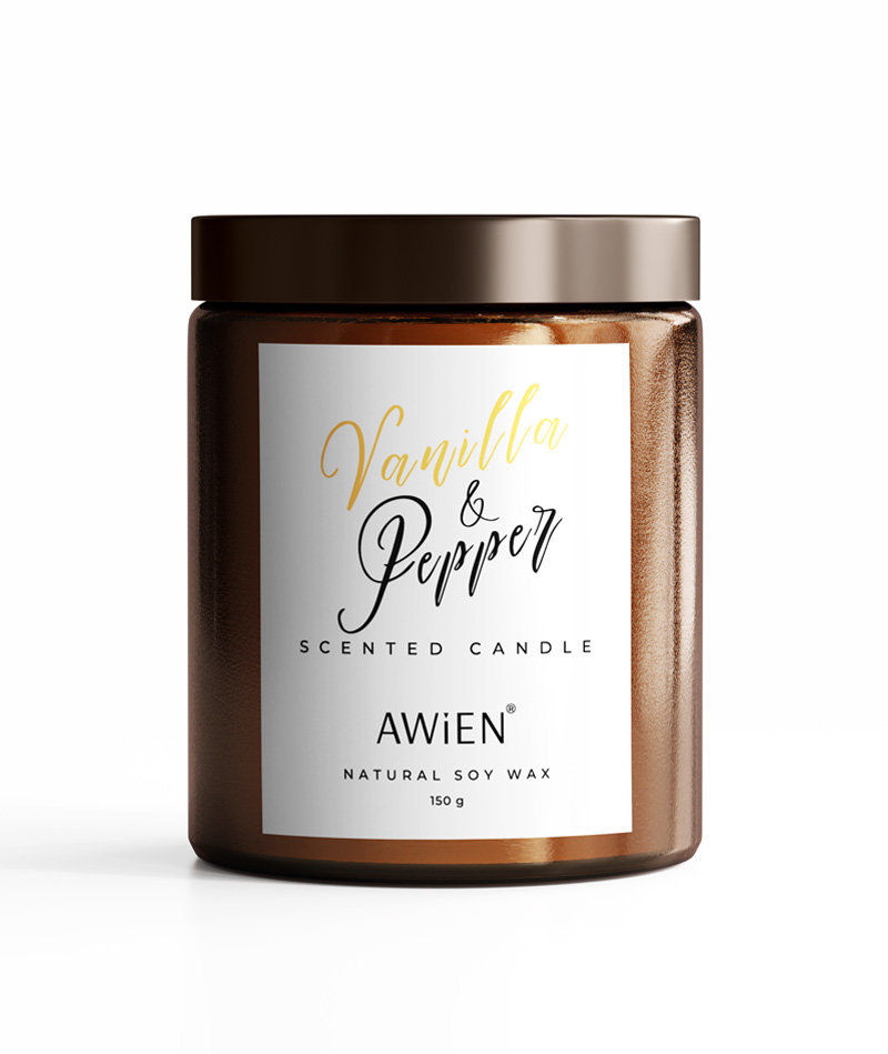 Świeca Sojowa o zapachu Vanilla & Pepper / AWiEN